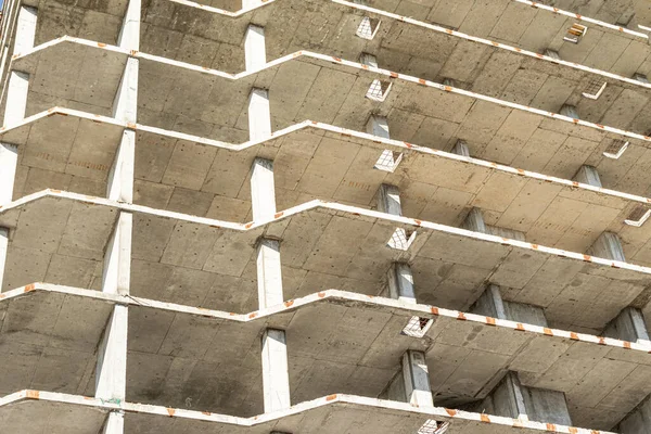 Строительство Монолитного Многоэтажного Здания Бетонных Стен Природы — стоковое фото