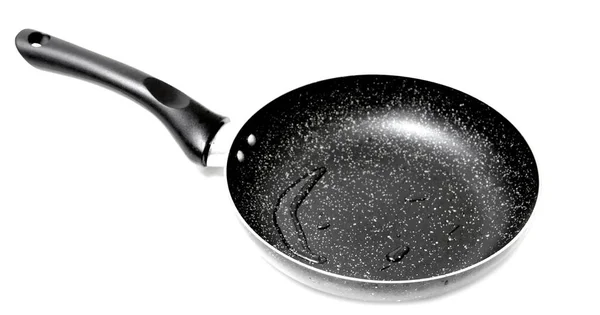 Frying Pan Drops Water Isolated White Background — Stock Photo, Image