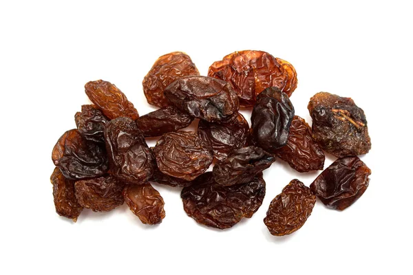 Dry Grapes Raisins White Background — Stock Photo, Image