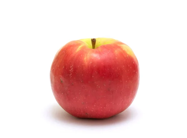Rijp Rood Gele Appels Geïsoleerd Een Witte Achtergrond Het Fruit — Stockfoto