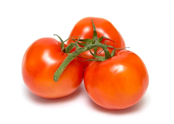Röda Tomater Isolerade Vit Bakgrund — Stockfoto