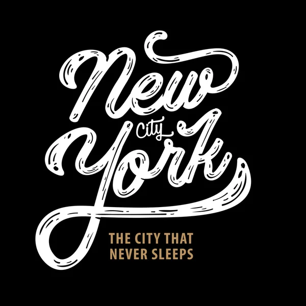 New York-ul. Orașul care nu doarme niciodată . — Vector de stoc