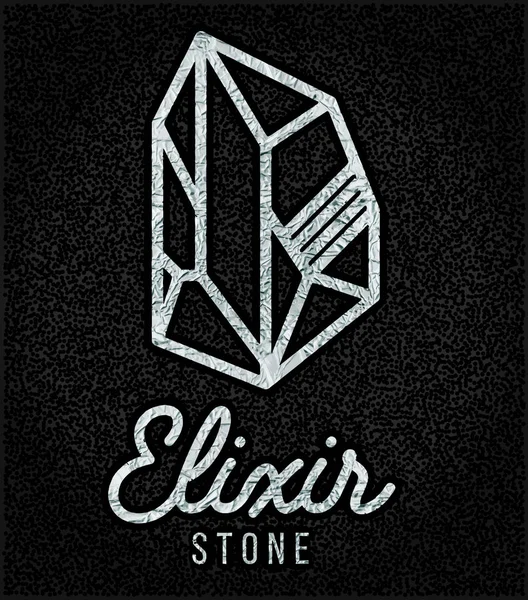 Elixir stone logo — Stock Vector
