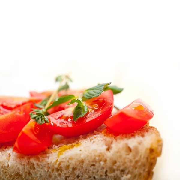 Italská rajčatová bruschetta — Stock fotografie
