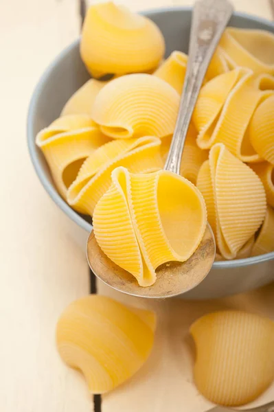 Italienska snigel lumaconi pasta — Stockfoto