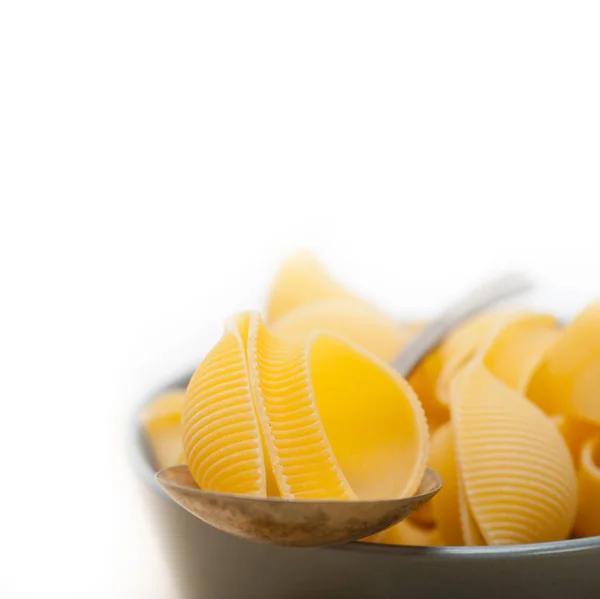 Italienska snigel lumaconi pasta — Stockfoto