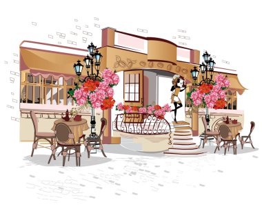 Sokak kafeleri dizi.