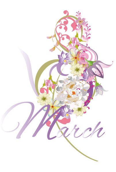 Series of greeting backgrounds with summer and spring flowers. Floral decorations with peonies, roses and dahlias. Vector illustration. 