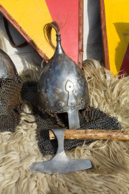 Cracow - Knight kampı geleneksel Ortaçağ Festivali sırasında