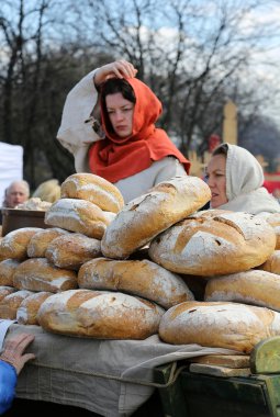 Cracow - Knight kampı geleneksel Ortaçağ Festivali sırasında