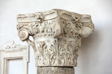Roma, İtalya, Diocletian hamamları kalıntıları Antik Roma sütun