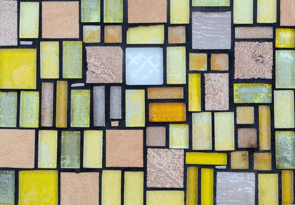 Kleurrijk mozaïek aan de muur, abstracte glas achtergrond. — Stockfoto