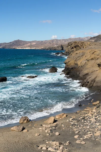 Rock coast near La Pared village on the south western part of Fuerteventura . Canary Islands, Spain — Stock Photo, Image