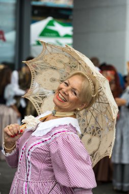 Madeira Madeira Funchal içinde şarap Festivali - tarihsel ve etnografik geçit töreni. Portekiz