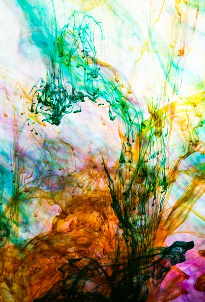 Acrylic colors and ink in water. Abstract background. — Stock Photo, Image