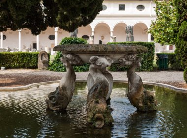 Diocletianus (Thermae Diocletiani) Roma hamamları çeşme. İtalya