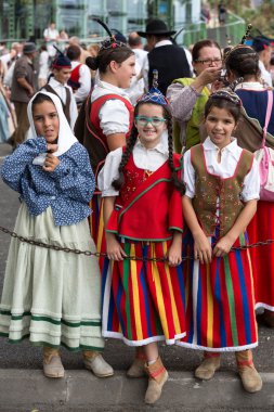 Madeira Madeira Funchal içinde şarap Festivali - tarihsel ve etnografik geçit töreni. Portekiz
