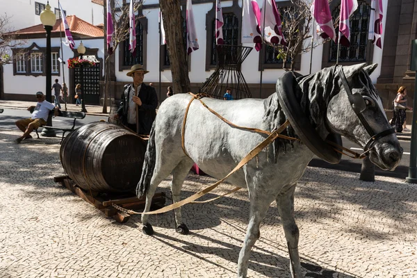 马德拉葡萄酒节-历史和民族志游行在马德拉丰沙尔。葡萄牙 — 图库照片