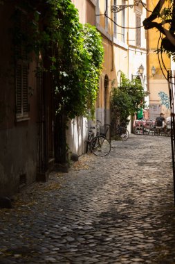 eski sokak, trastevere, Roma, İtalya