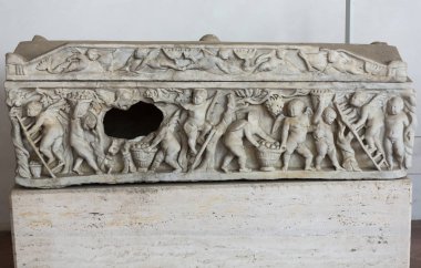 Antik Roma'da Diocletian hamamları lahite. İtalya