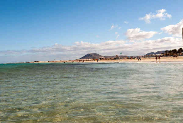 Praia do Corralejo em Fuerteventura, Ilhas Canárias, Espanha — Fotografia de Stock