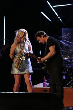 Candy Dulfer live on stage in ICE Cracow, Poland clipart