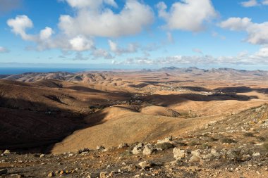 Yarın Velosa Pointview - muhteşem manzara adanın kuzey-Merkez bölgesinin benzersiz manzarası. Fuerteventura, Kanarya Adaları,