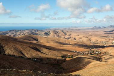 Yarın Velosa Pointview - muhteşem manzara adanın kuzey-Merkez bölgesinin benzersiz manzarası. Fuerteventura, Kanarya Adaları,