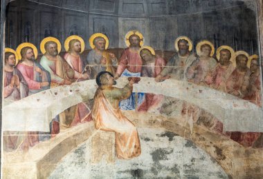 Freskler Duomo vaftizhane veya Giusto de Menabuoi (1375-1376 tarafından Santa Maria Assunta Katedrali).