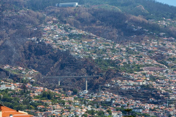 Panoramaudsigt over Funchal på Madeira. Portugal - Stock-foto