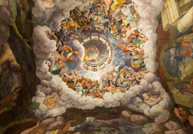  Palazzo Te Mantua önemli bir turistik olduğunu. Yapmacıklık'ın açık havada: Giulio Romano'nun dışavurumculuk kubbe yükü icat etti ve Oda'nın mimari Giants sonbaharda çözünür.