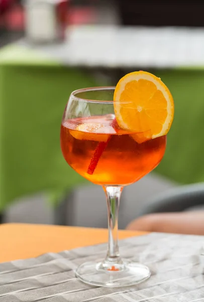 Traditional Spritz aperitif  in a bar in Italy Royalty Free Stock Photos