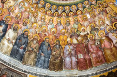  Freskler Duomo vaftizhane veya Giusto de Menabuoi (1375-1376 tarafından Santa Maria Assunta Katedrali).