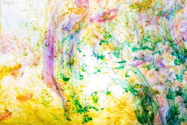 Akrilik renkler ve mürekkep su. arka plan.