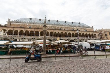  Palazzo della Ragione Padue, İtalya 'daki Piazza della Frutta' da