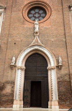 Cephe Verona Saint Eufemia Kilisesi. İtalya