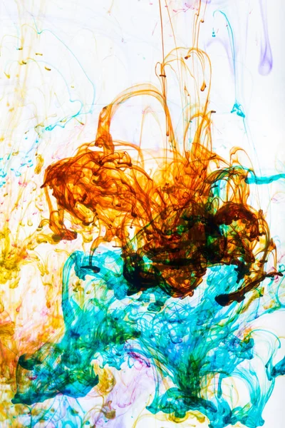 Colores acrílicos y tinta en agua. Fondo abstracto . — Foto de Stock