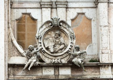 Palazzo Bianchi on Sordello square in Mantua, Italy. clipart