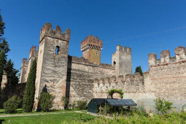 Scaligeri kalede Lazise Lake Garda, İtalya