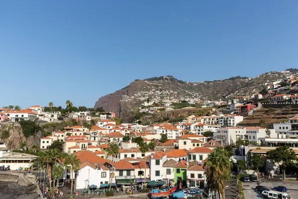 Camara de Lobos - geleneksel balıkçı köyü, Funchal Madeira beş kilometre yakınında. Portekiz — Stok fotoğraf