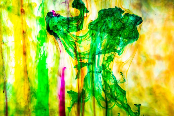 Acrylic colors and ink in water. — Stock Photo, Image