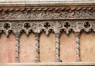 Piazza Sordello Mantova Lombardy tarihi şehir merkezinin eski sarayının. İtalya