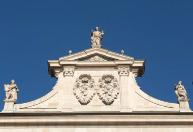 Salzburg 'un ünlü Katedrali (Salzburger Dom) Domplatz, Salzburg' da, 