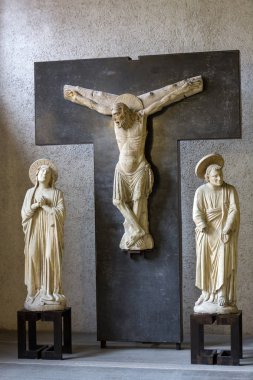 Castelvecchio'yu Müzesi. Verona, İtalya. Çarmıha, Mary ve kilise San Giacomo di Tomba Saint John