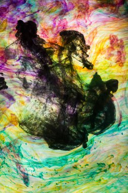 Akrilik renkler ve suda mürekkep