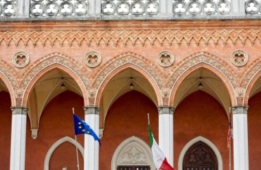 Prato della Valle de Ca büyük piazza Lodge Amulea' Duodo Palazzo Zacco Padua yılında
