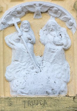 Eski Wayside tapınak Cracow yakınındaki Golkowice bilinmeyen bir sanatçı tarafından