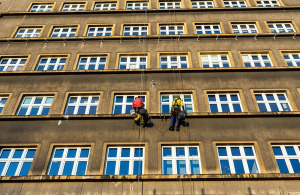 Work at height for the restoration of facade in Cracow.