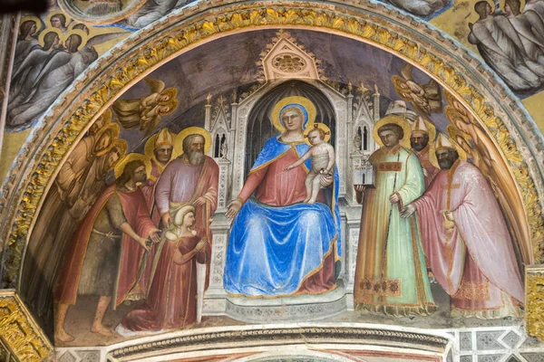 De fresco's in het Baptisterium van de dom of de kathedraal van Santa Maria Assunta door Giusto de Menabuoi — Stockfoto