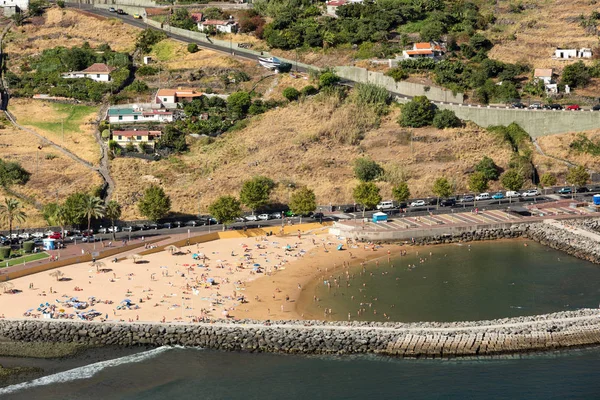 Baía de Machico na costa leste da Ilha da Madeira , — Fotografia de Stock